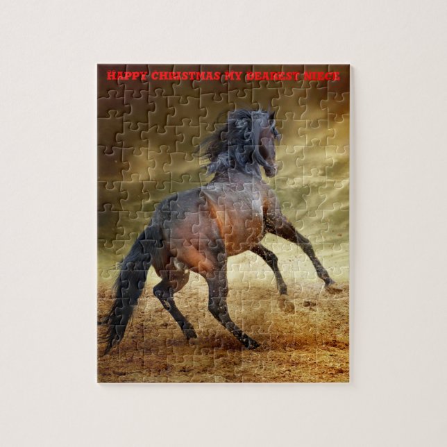 Weihnachts-Nichte. Puzzle (Vertikal)