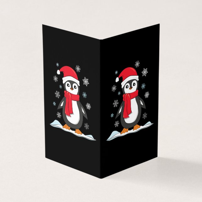 Weihnachts-Niedlich-Pinguin (Vorderseite)
