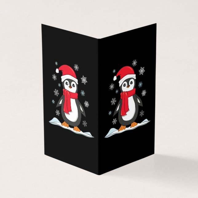 Weihnachts-Niedlich-Pinguin (Vorderseite)