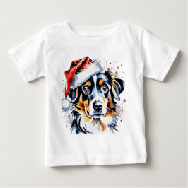 Weihnachts-niedlicher Welpe Baby T-shirt