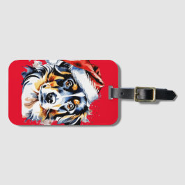 Weihnachts-niedlicher Welpe Gepäckanhänger