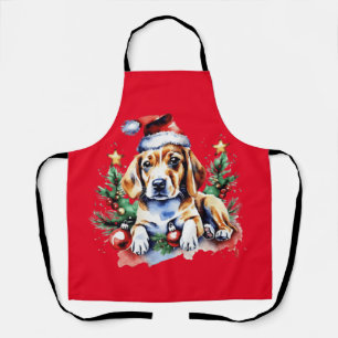 Weihnachts-niedlicher Welpe Schürze