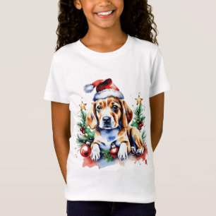 Weihnachts-niedlicher Welpe T-Shirt