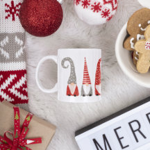 Weihnachts-Nordische-Gnome Rot Weiß Grau