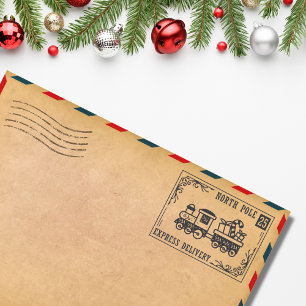 Weihnachts-Nordpol-Express-Lieferung Spaß Gummistempel