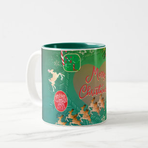 Weihnachts-Nostalgie Zweifarbige Tasse