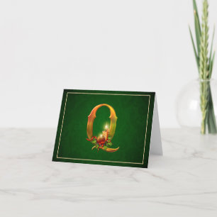 Weihnachts Notecard leuchten Kerzen erste Q Feiertagskarte
