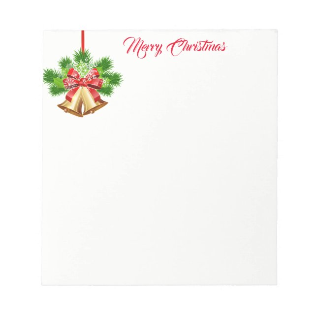 Weihnachts-Notepad-Bells Notizblock (Vorderseite)