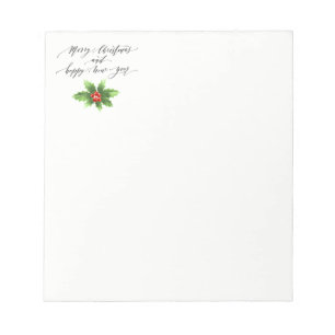 Weihnachts Notepad-Holly Notepad Notizblock