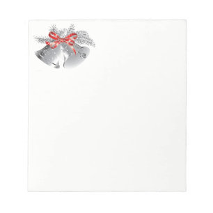 Weihnachts-Notepad-Silber-Glocken Notizblock