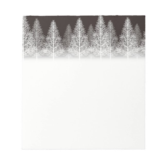 Weihnachts-Notepad-Winter-Bäume Notizblock (Vorderseite)
