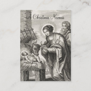 Weihnachts-Novene Jesus Maria Heilige Karte