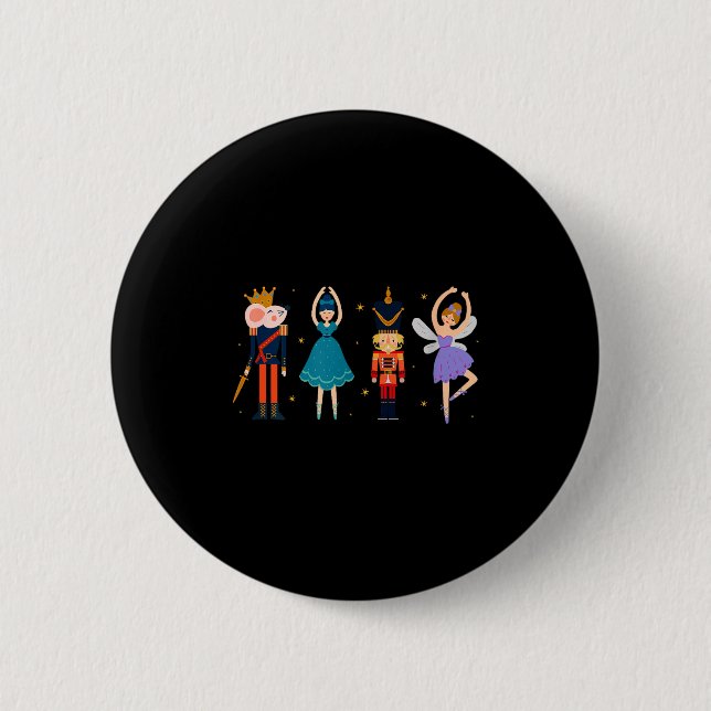 Weihnachts-Nussknacker-Ballett - Nussknacker Button (Vorderseite)