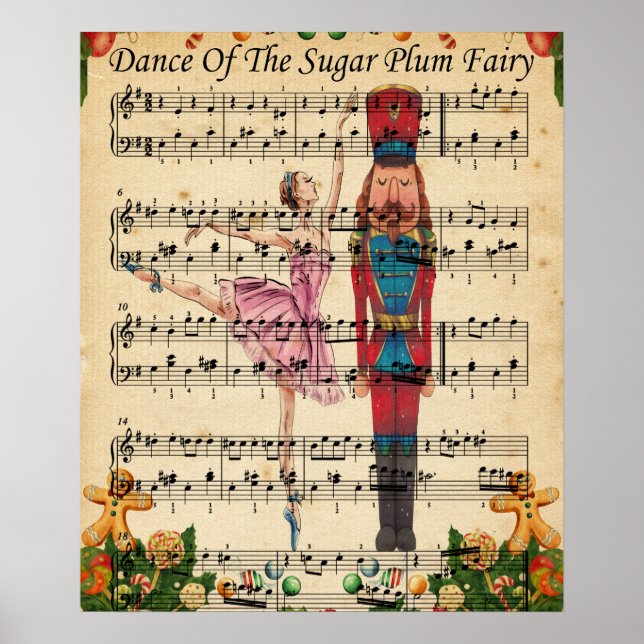 Weihnachts-Nussknacker-Ballett-Plakat Poster (Vorne)