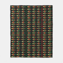 Weihnachts-Nussknacker Grün und Schwarz Fleecedecke