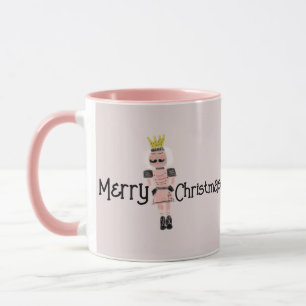 Weihnachts-Nussknacker Handgezeichneter Rosa Solda Tasse