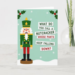 Weihnachts-Nussknacker-Hosen-Witz Karte