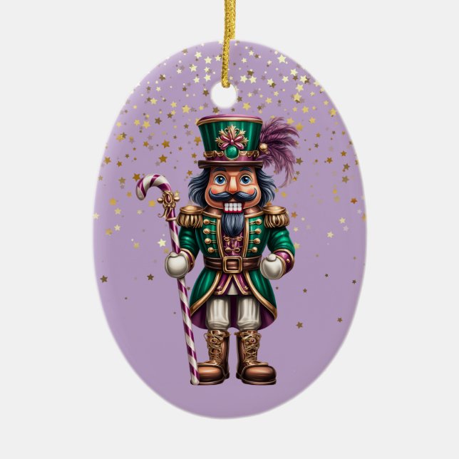 Weihnachts-Nussknacker Keramik Ornament (Vorne)