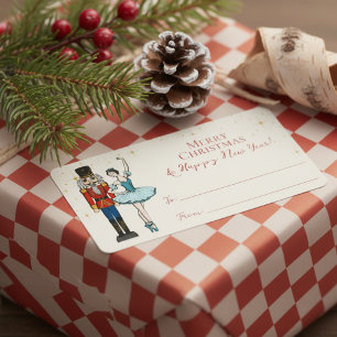 Weihnachts-Nussknacker-Merry-Christmas-Etiketten Adressaufkleber
