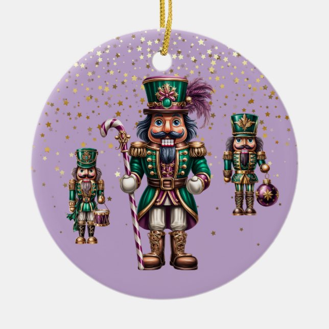 Weihnachts-Nussknacker-Ornament Keramik Ornament (Vorne)