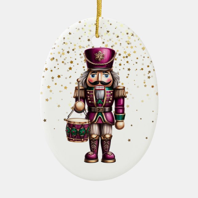 Weihnachts-Nussknacker-Ornament Keramik Ornament (Vorne)