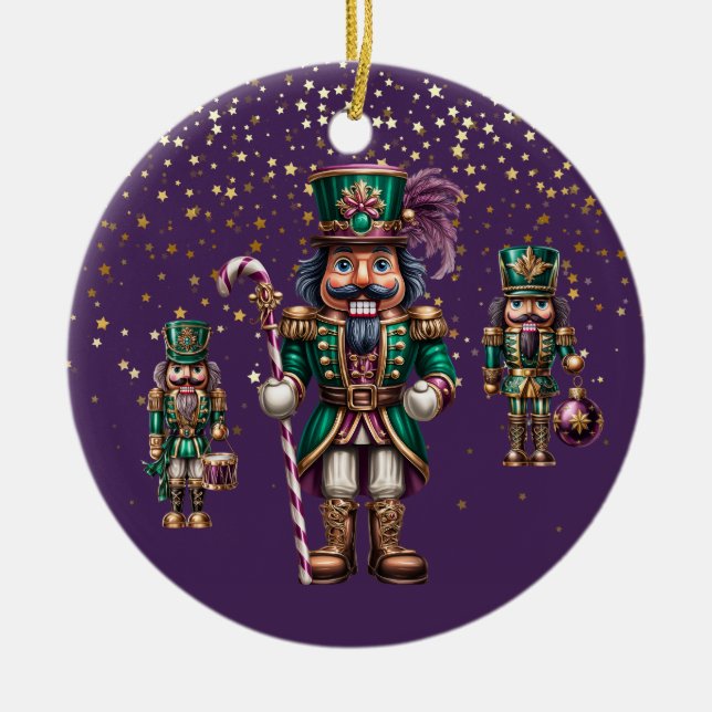 Weihnachts-Nussknacker-Ornament Keramik Ornament (Vorne)