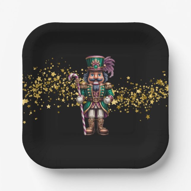 Weihnachts-Nussknacker  Pappteller (Vorderseite)