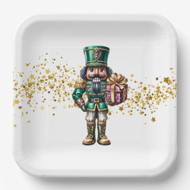 Weihnachts-Nussknacker  Pappteller (Vorderseite)