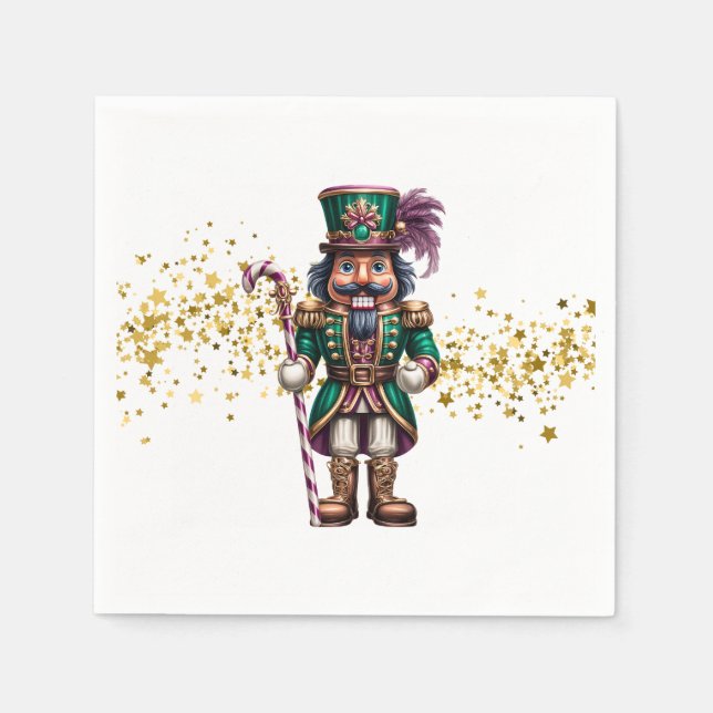 Weihnachts-Nussknacker  Serviette (Vorderseite)