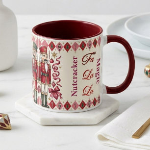 Weihnachts-Nussknacker-Soldaten Diamant Magisch Ro Tasse