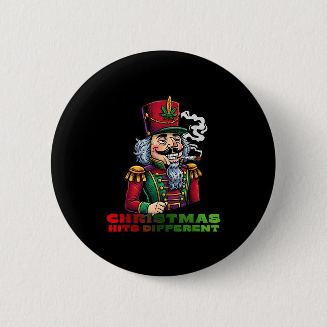 Weihnachts-Nussknacker Weihnachts-Hits anders  Button (Vorderseite)