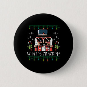 Weihnachts-Nussknacker Whats Crackin Lustiger Weih Button