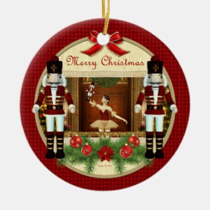 Weihnachts-Nutcracker Ballerina-Ornament Keramik Ornament
