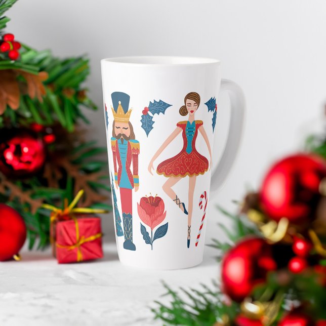 Weihnachts-Nutcracker Ballet-Charaktere Milchtasse (Festive Christmas Nutcracker Ballet Characters Latte Mug)