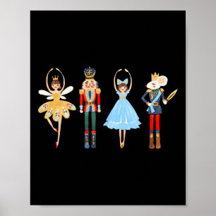 Weihnachts Nutcracker Ballet Niedliche Weihnachtsg Poster