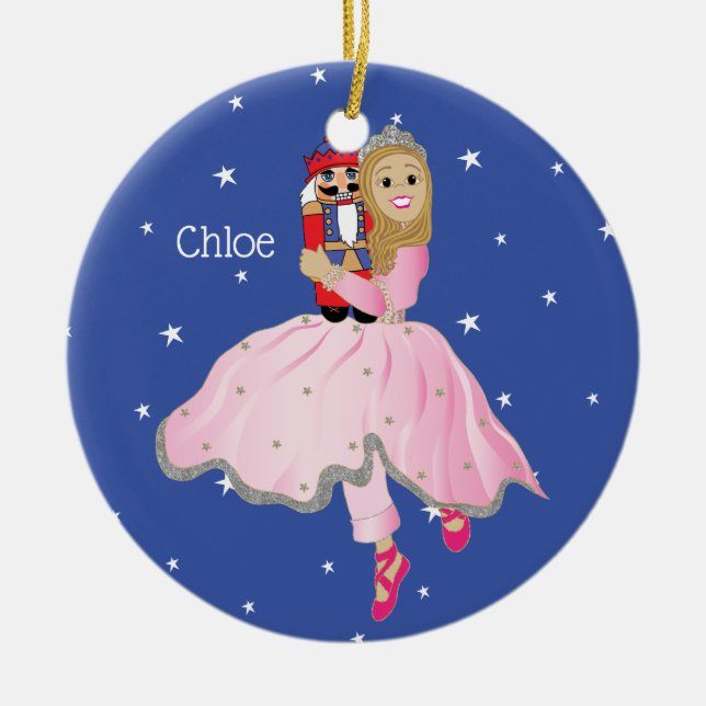 Weihnachts-Nutcracker Ballett-Ornament personalisi Keramik Ornament (Vorne)