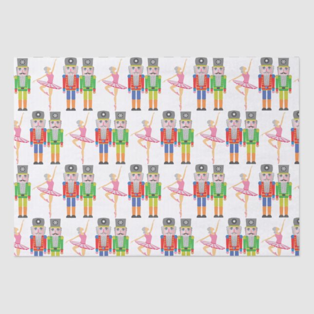 Weihnachts-Nutcracker-Ballett-Tänzer Seidenpapier (Vorderseite)
