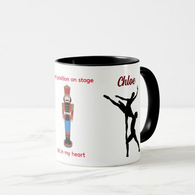 Weihnachts-Nutcracker-Ballett-Tasse Tasse (VorderseiteRechts)