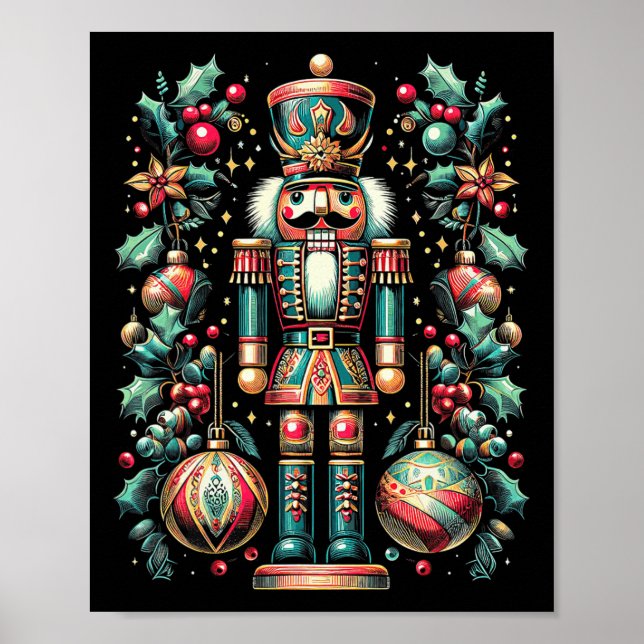 Weihnachts Nutcracker Frohe Weihnachten Weihnachte Poster (Vorne)