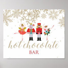 Weihnachts Nutcracker Hot Chocolate Bar Gold Poste Poster