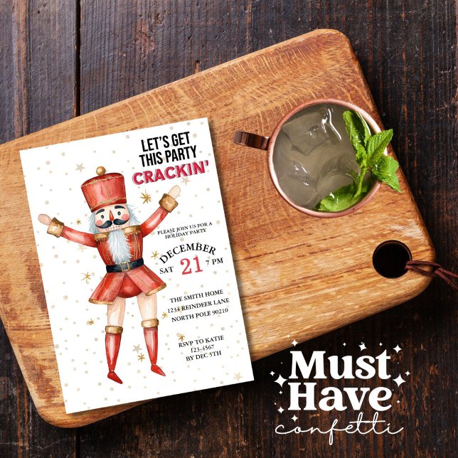 Weihnachts-Nutcracker Lass uns dieses Party knacke Einladung (Von Creator hochgeladen)