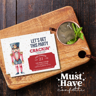 Weihnachts-Nutcracker Lass uns dieses Party knacke Feiertagskarte