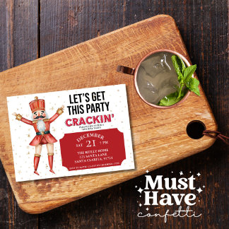 Weihnachts-Nutcracker Lass uns dieses Party knacke Feiertagskarte