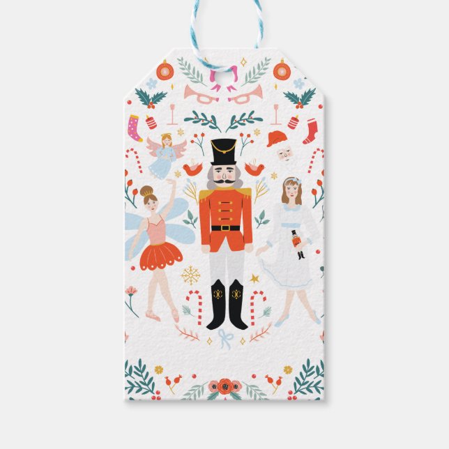Weihnachts Nutcracker Schöne Design Geschenktasten Geschenkanhänger (Vorderseite)