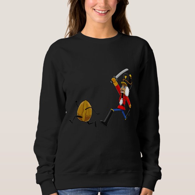 Weihnachts-Nutcracker-Schwert-Weihnachtsmannmütze  Sweatshirt (Vorderseite)