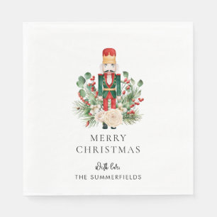 Weihnachts-Nutcracker-Skript-Feiertage-Papier Serviette