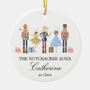 Weihnachts-Nutcracker Soldier Clara Balletttänzer Keramik Ornament