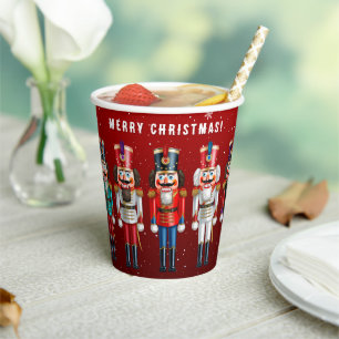 Weihnachts-Nutcracker Spielzeugsoldiers Papier Cup Pappbecher