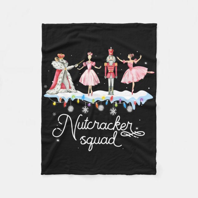 Weihnachts-Nutcracker Squad Ballett-Tanz Frauen Ki Fleecedecke (Vorderseite)
