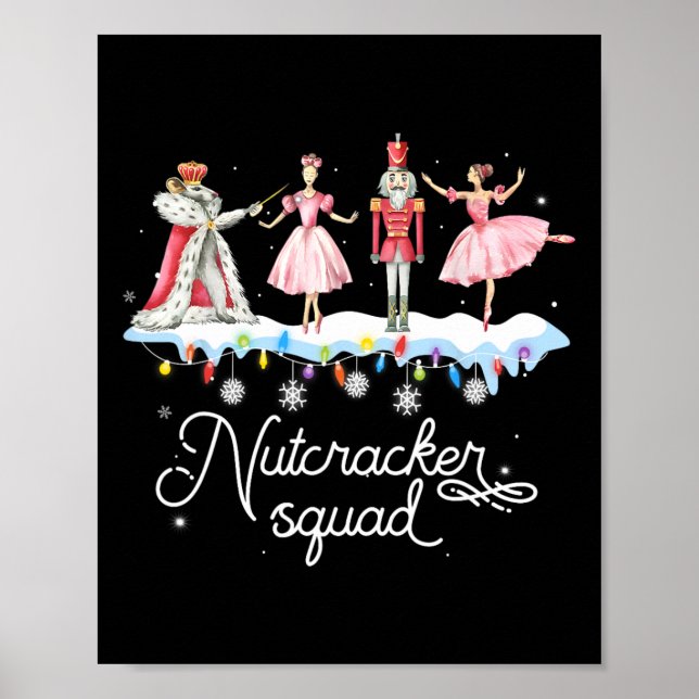 Weihnachts-Nutcracker Squad Ballett-Tanz Frauen Ki Poster (Vorne)